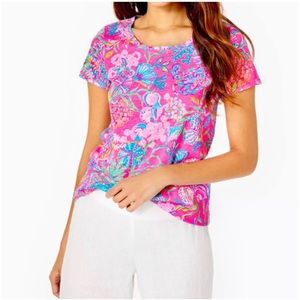 Lilly Pulitzer Etta Pink Isle “Shell Me Something Good” Ladies Size Small